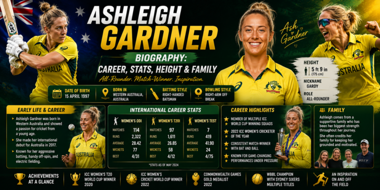 Ashleigh Gardner Biography: The Fearless All-Rounder Who Redefined Australia’s Match-Winning Formula Ashleigh Gardner Biography