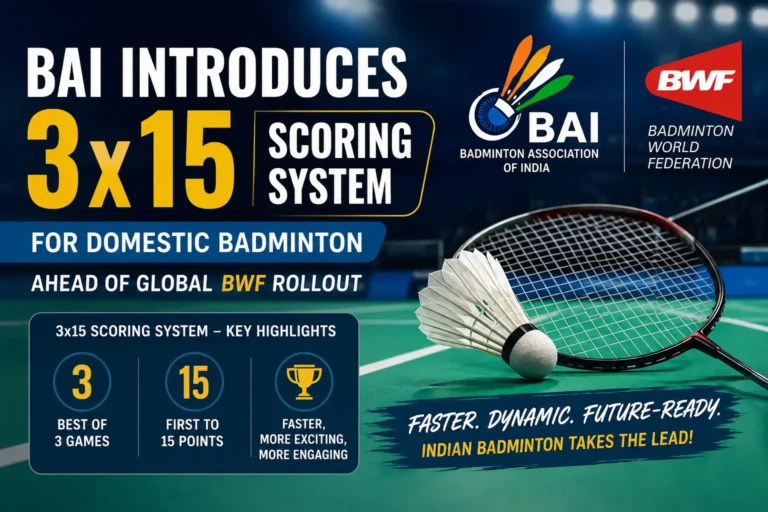 BAI Introduces 3x15 Scoring System for Domestic Badminton Ahead of Global BWF Rollout