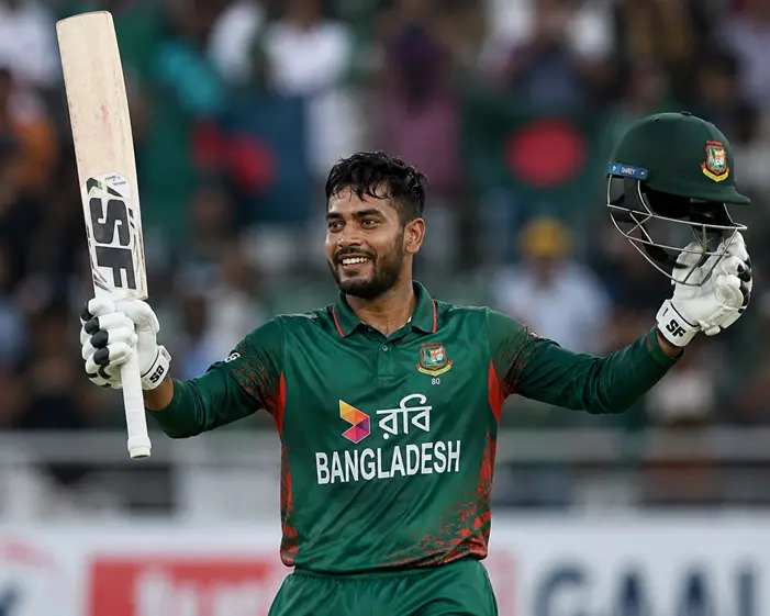 Mehidy Hasan Miraz Biography: From Khulna's Dusty Grounds to Bangladesh's Match-Winning All-Rounder Mehidy Hasan Miraz raising his bat after scoring an international century.
