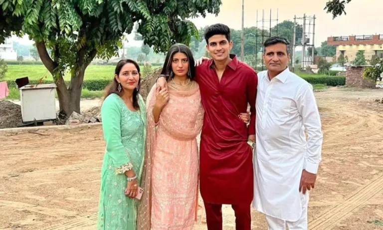 Shubman Gill sister Shahneel Gill during a family celebration