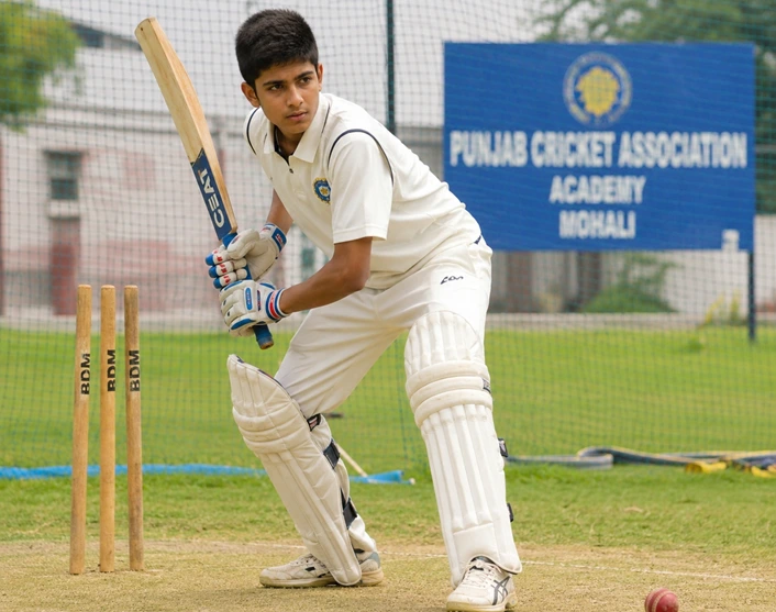 Shubman Gill Biography: Age, Height, Family, Career, Records, IPL, Net Worth & More Young Shubman Gill practising cricket in Punjab