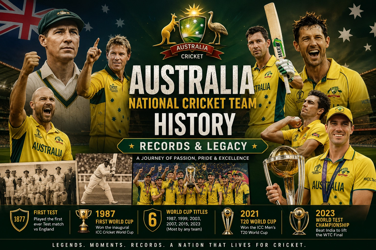 Australia National Cricket Team History: From Humble Beginnings to Cricket's Greatest Dynasty Australian cricket legends celebrating World Cup victory
