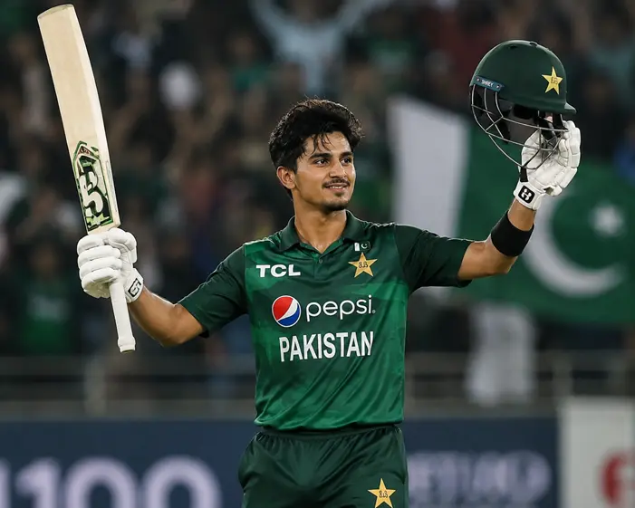 How the 'No-Look Shot' Became Saim Ayub's Signature Stroke Saim Ayub celebrating after playing a match-winning innings for Pakistan